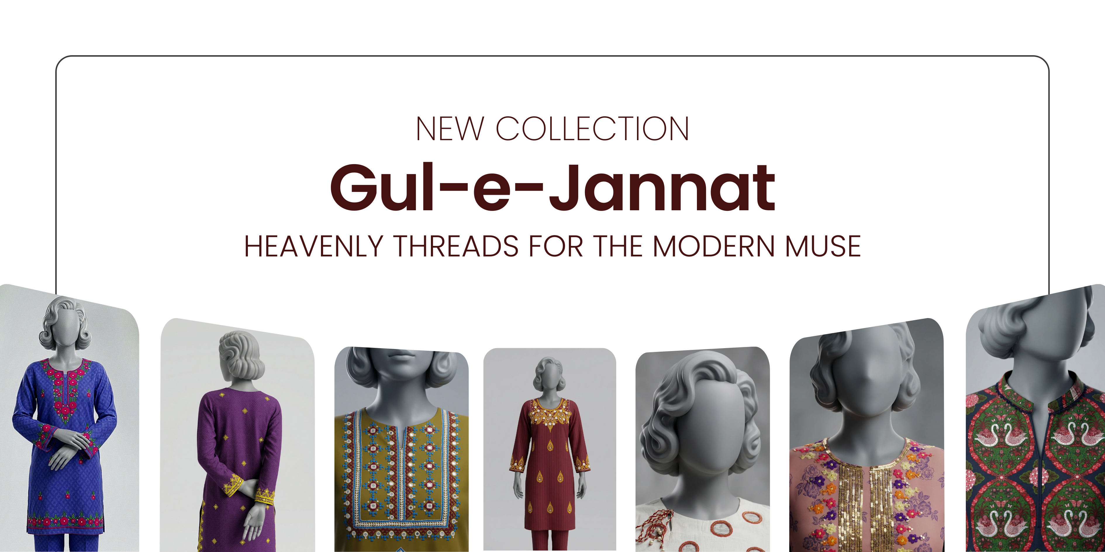  Gul-e-Jannat collection banner - handmade embroidered Pakistani suits by Shazia Nazia